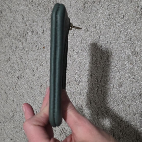 New Portland Leather Goods PLG Double Zip Pouch Coin Purse Ponderosa Green - Picture 5 of 7